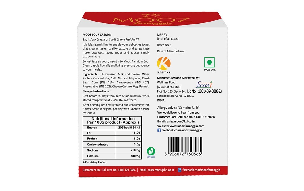 Mooz Sour Cream Jalapeno    Box  150 grams